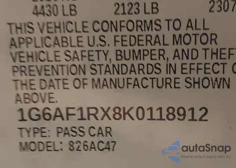 2019 Cadillac Ats Luxury from USA, damaged, VIN 1G6AF1RX8K0118912